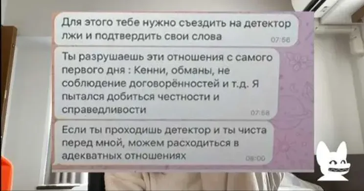 Скриншот переписки Мартыновой с Филипповым