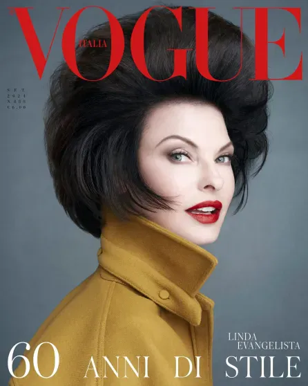 Линда Евангелиста для Vogue (Италия), сентябрь — 2024/Фото: Steven Meisel/Vogue